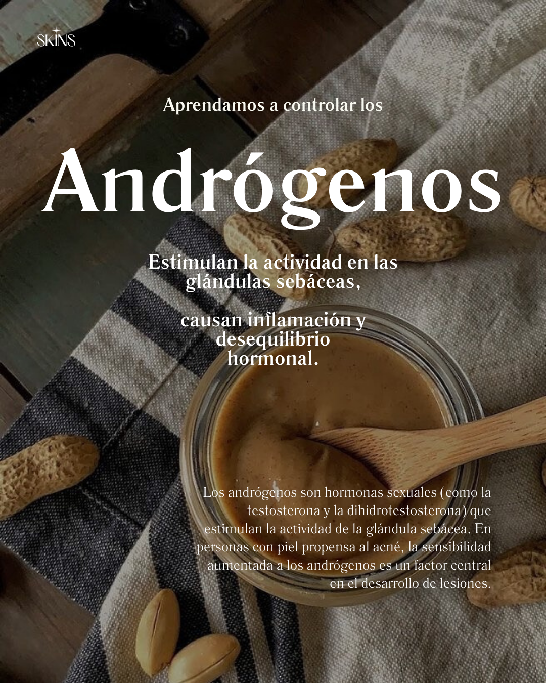 Página interior de la guía sobre andrógenos y piel acneica